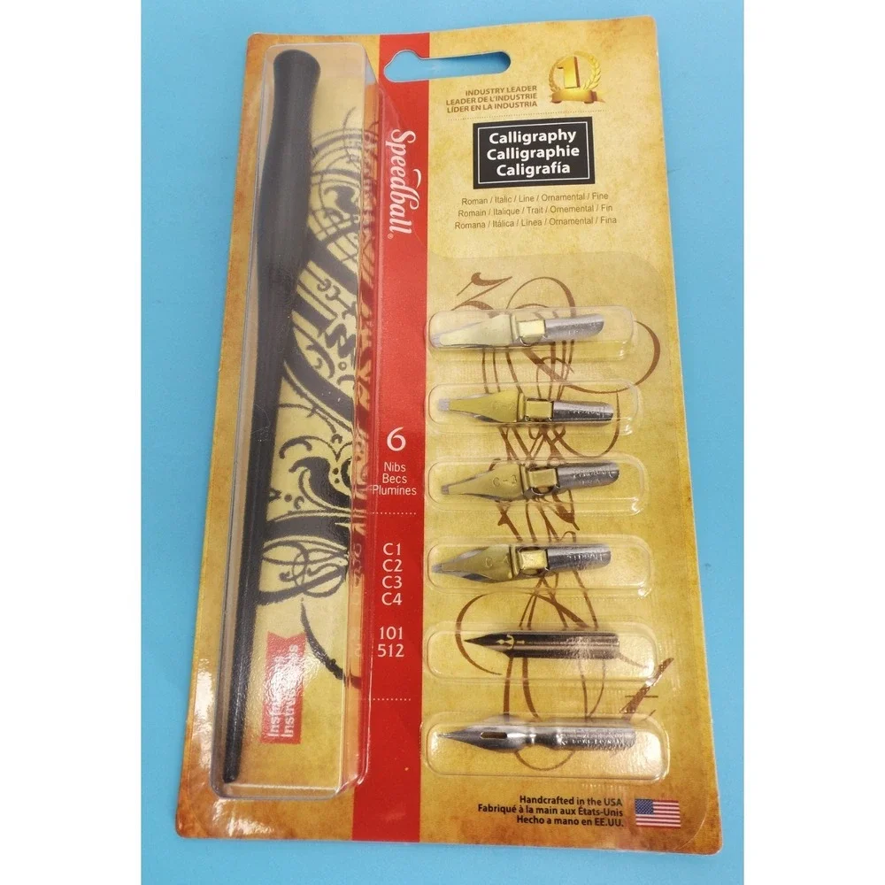 Speedball Calligraphy Lettering Pen Set - Holder & 6 nibs
